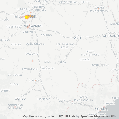 Mappa di calore per cap 10142