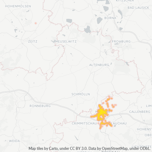Heatmap für plz 08393