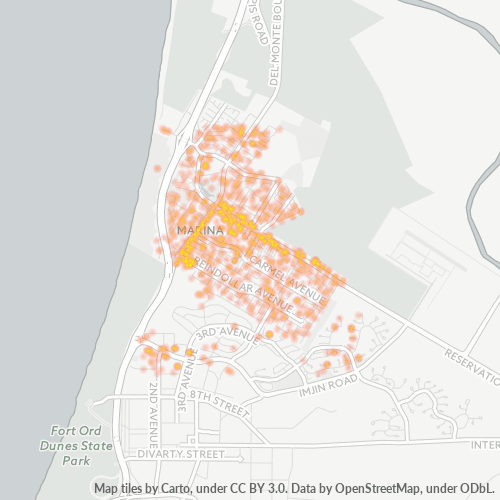 93933 Business Density Heatmap