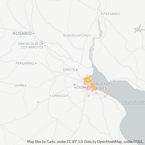 1648 Mapa de calor de densidad empresarial