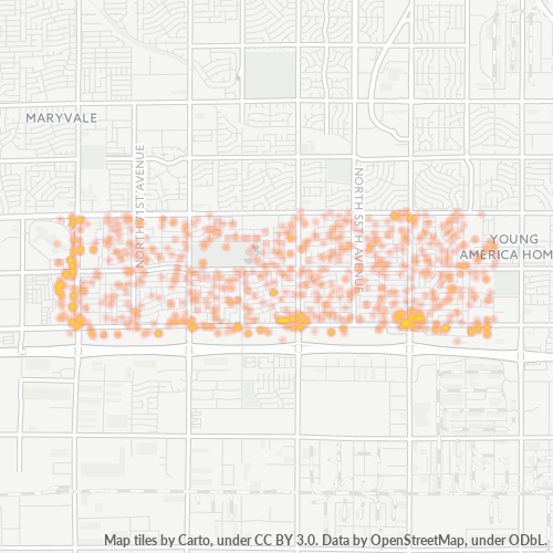 85035 Business Density Heatmap