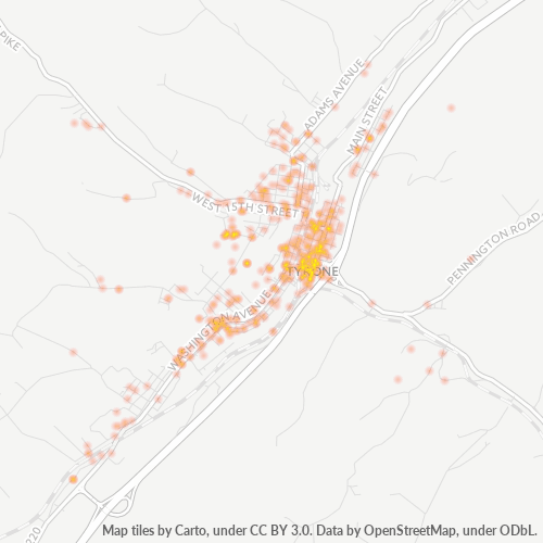 16686 Business Density Heatmap