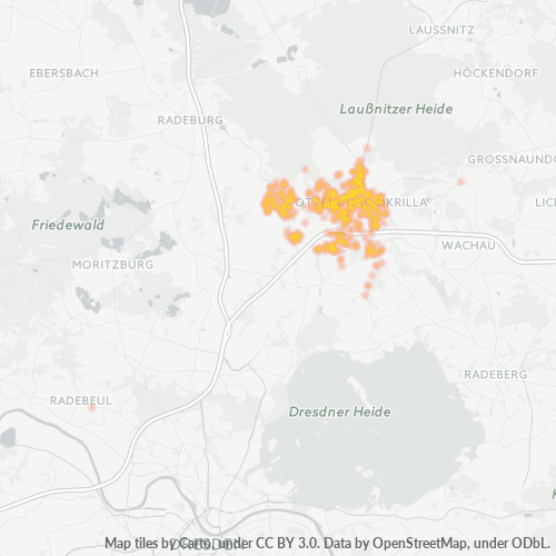 Heatmap für plz 01458
