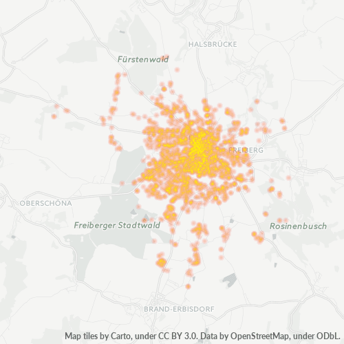 09599 Standortdichte-Heatmap