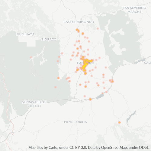 Mappa di calore per cap 62032