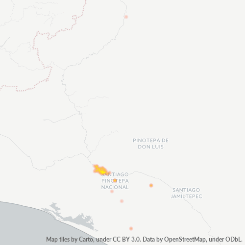 71600 Mapa de calor de densidad empresarial
