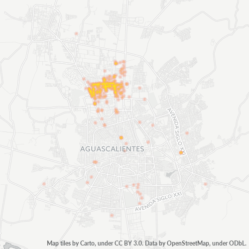 20120 Mapa de calor de densidad empresarial