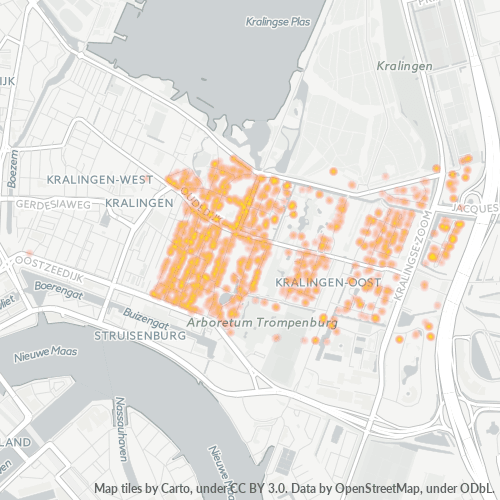 Heatmap voor postcode 3062