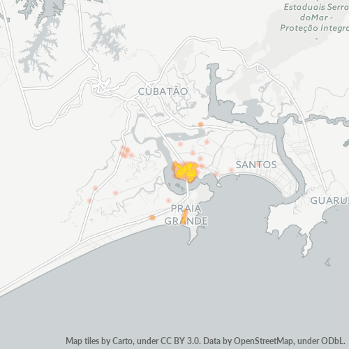 11330-000 Mapa de calor de densidad empresarial