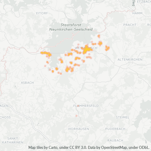 57635 Standortdichte-Heatmap
