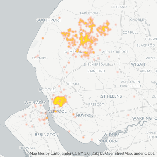 Heatmap for postal code L4
