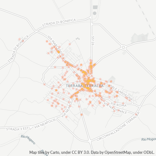 Mappa di calore per cap 09098