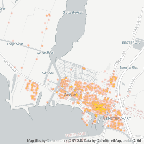 Heatmap voor postcode 8531