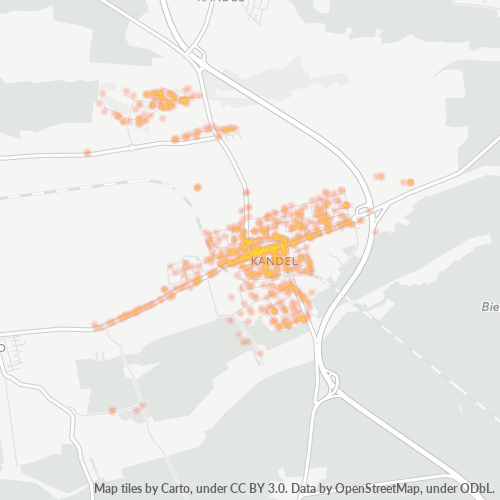 Heatmap für plz 76870