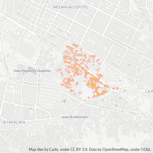 09510 Mapa de calor de densidad empresarial