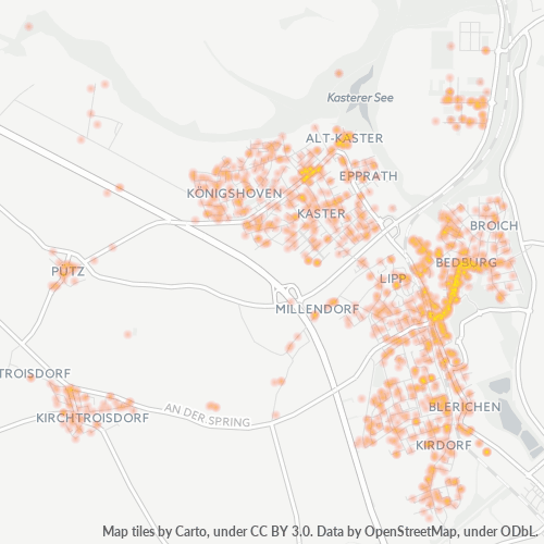 Heatmap für plz 50181