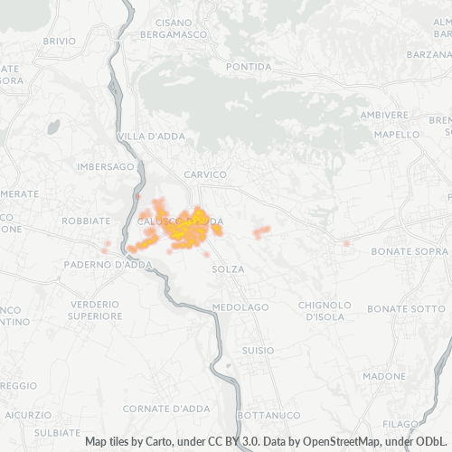 24033 Mappa di concentrazione per la densità di aziende