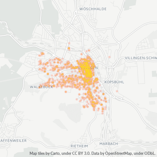 Heatmap für plz 78050