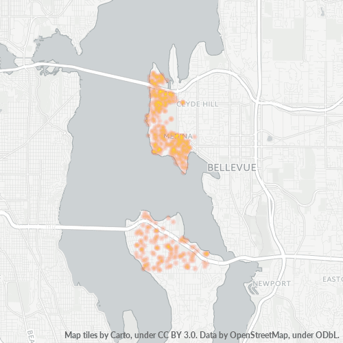 98039 Business Density Heatmap