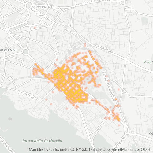 00181 Mappa di concentrazione per la densità di aziende