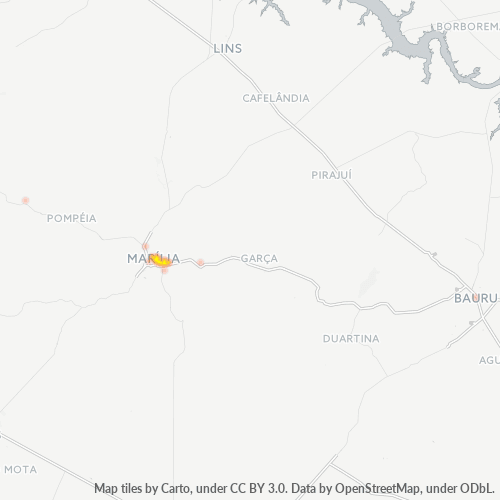17516-000 Mapa de calor de densidad empresarial