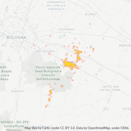 40064 Mappa di concentrazione per la densità di aziende