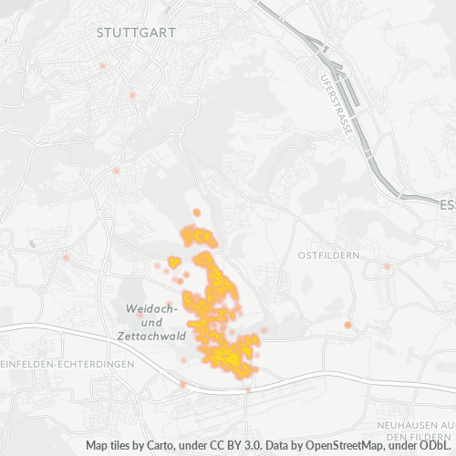 70599 Standortdichte-Heatmap