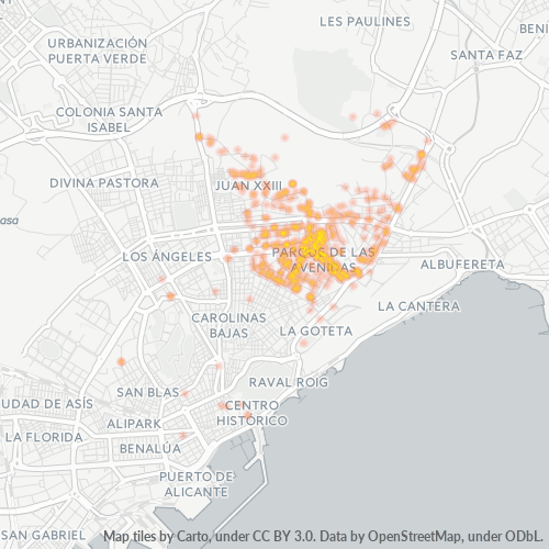 03015 Mapa de calor de densidad empresarial