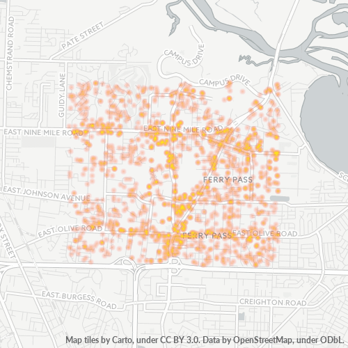 32514 Business Density Heatmap