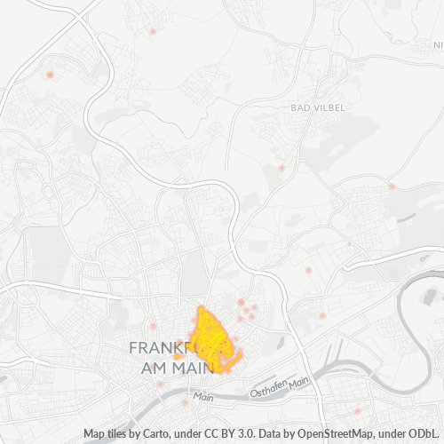 Heatmap für plz 60316