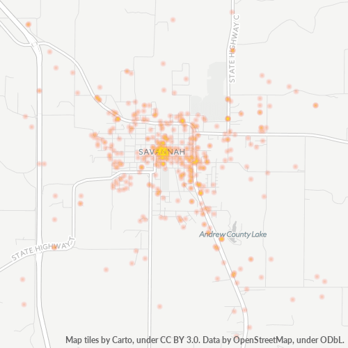 64485 Business Density Heatmap