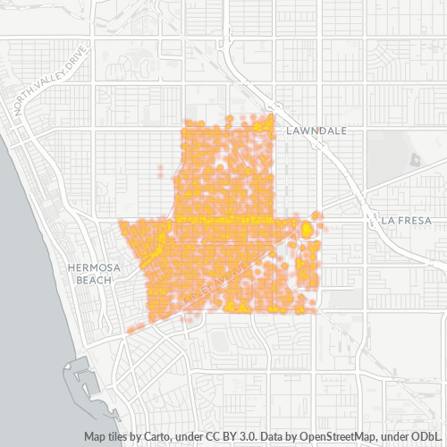 90278 Business Density Heatmap