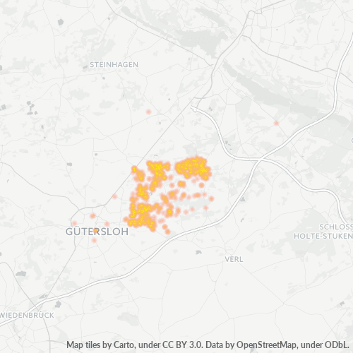 33335 Standortdichte-Heatmap
