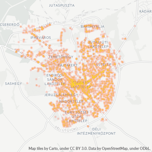 8200 Vállalati sűrűségi térkép