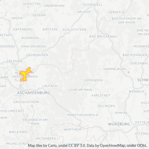 Heatmap für plz 63755