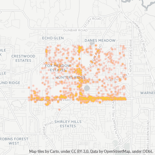 31093 Business Density Heatmap