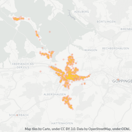 Heatmap für plz 73066