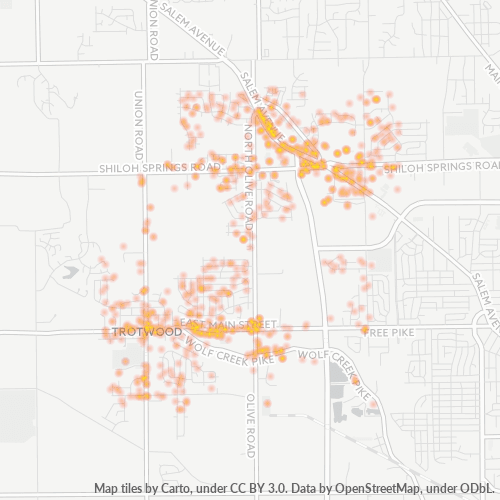 45426 Business Density Heatmap