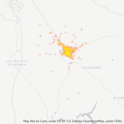 Mapa de calor para código postal 41710