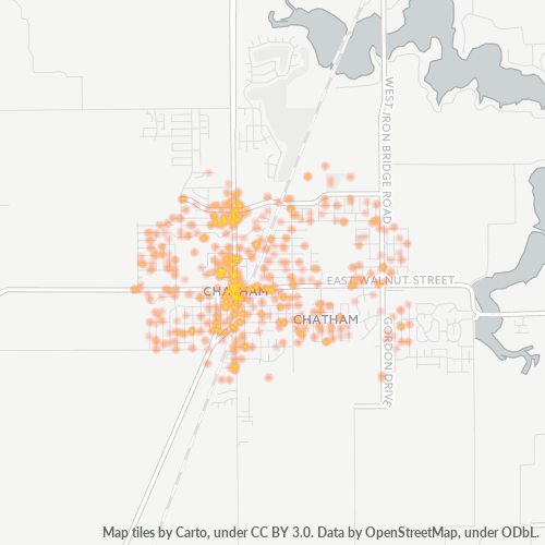 62629 Business Density Heatmap