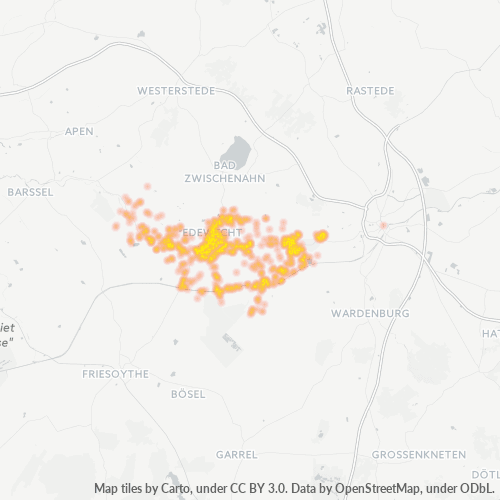 26188 Standortdichte-Heatmap