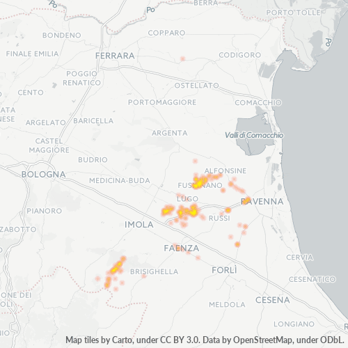 Mappa di calore per cap 48010