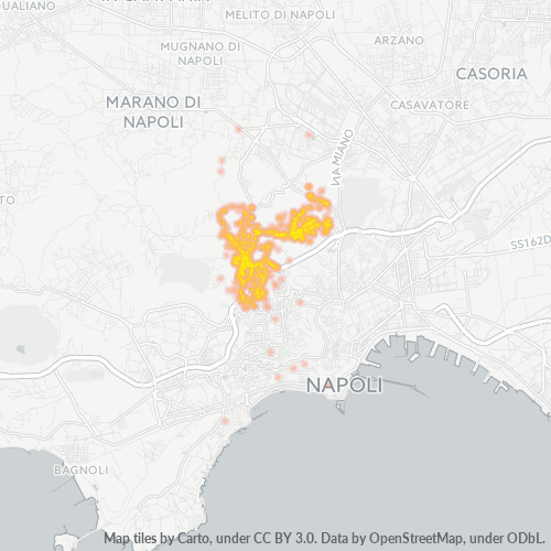 80131 Mappa di concentrazione per la densità di aziende