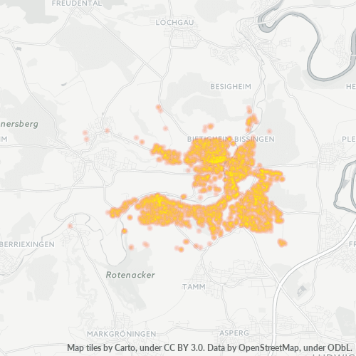 Heatmap für plz 74321