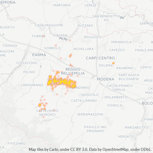 42020 Mappa di concentrazione per la densità di aziende