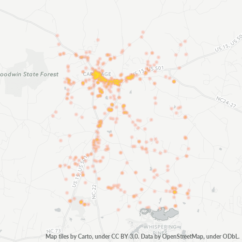 28327 Business Density Heatmap