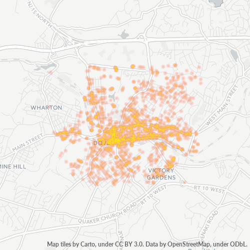 07801 Business Density Heatmap