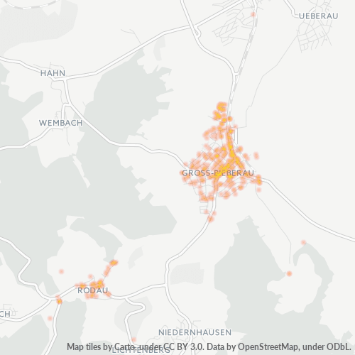 Heatmap für plz 64401