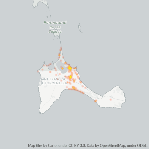 Mapa de calor para código postal 07871