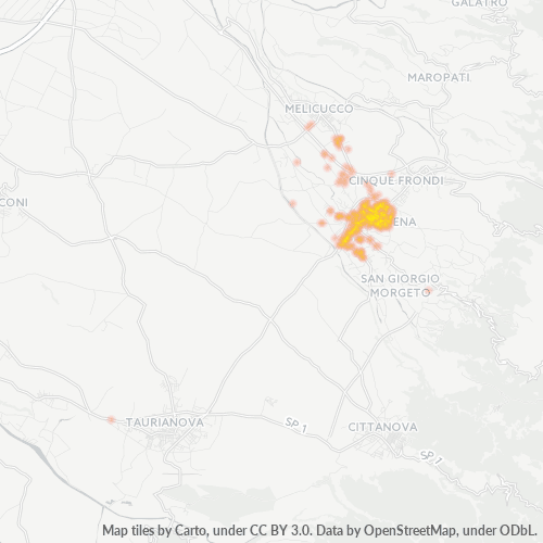 Mappa di calore per cap 89024